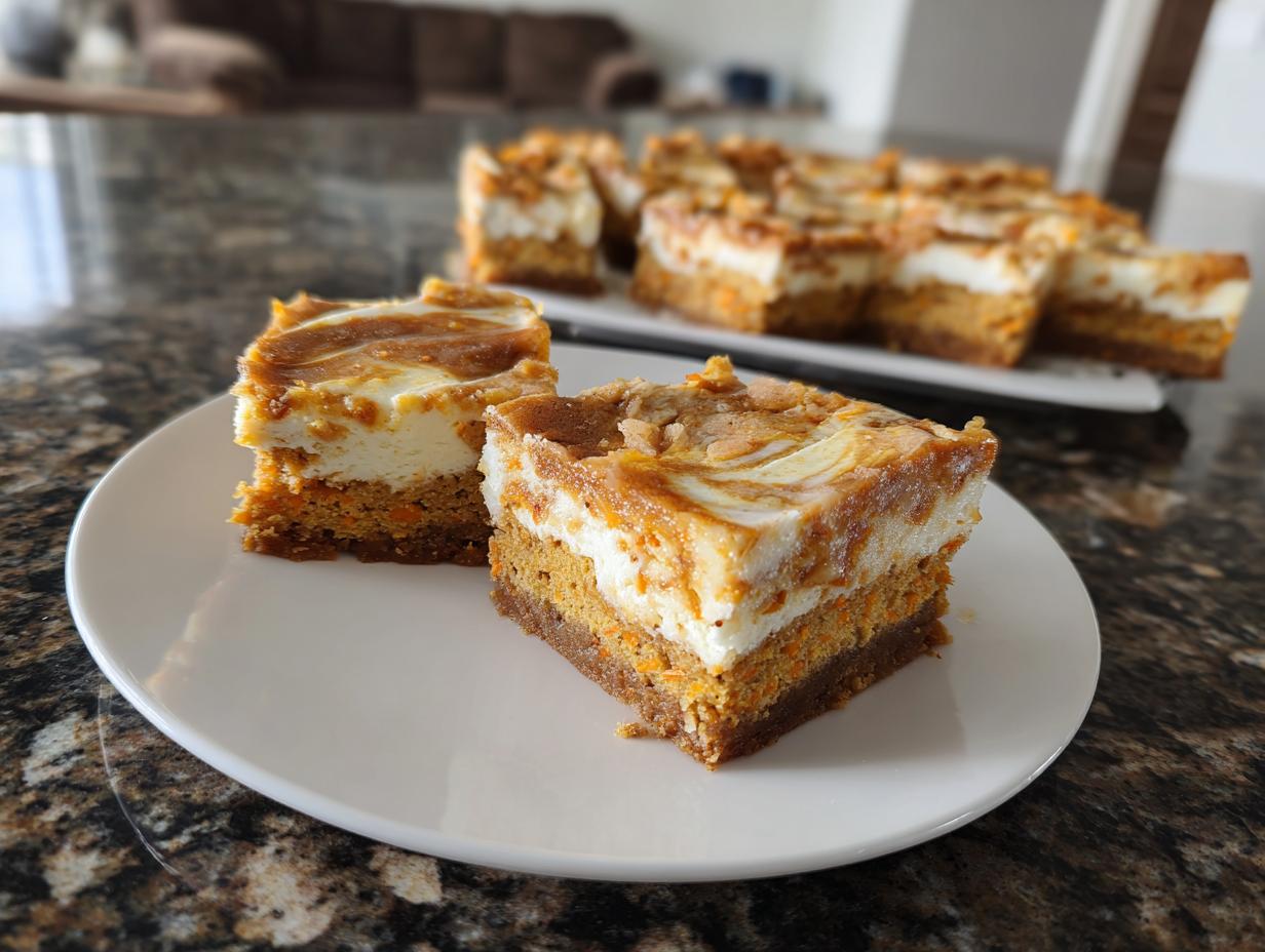 Carrot Cake Cheesecake Swirl Bars - detail 5