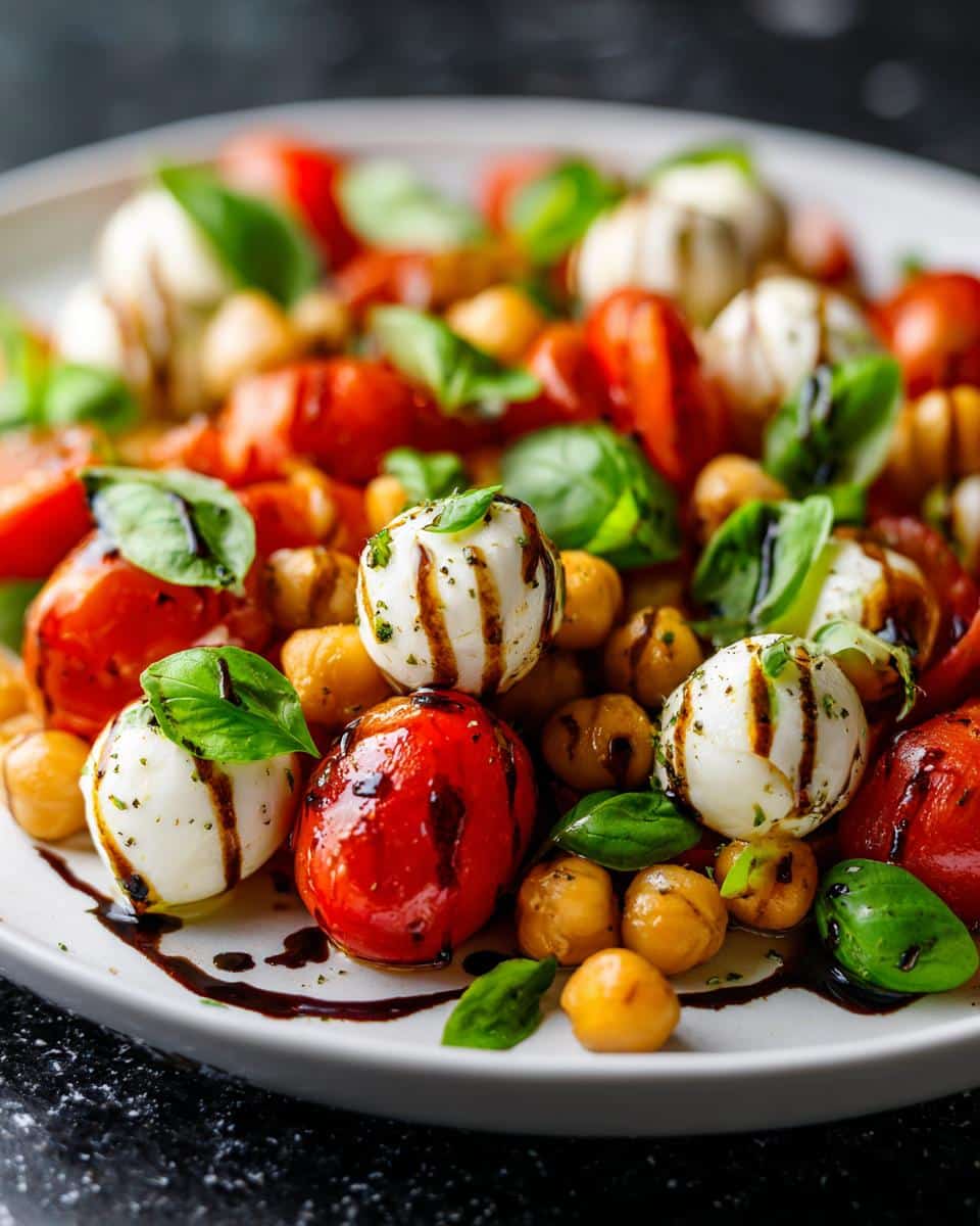 Chickpea Caprese Salad - detail 2