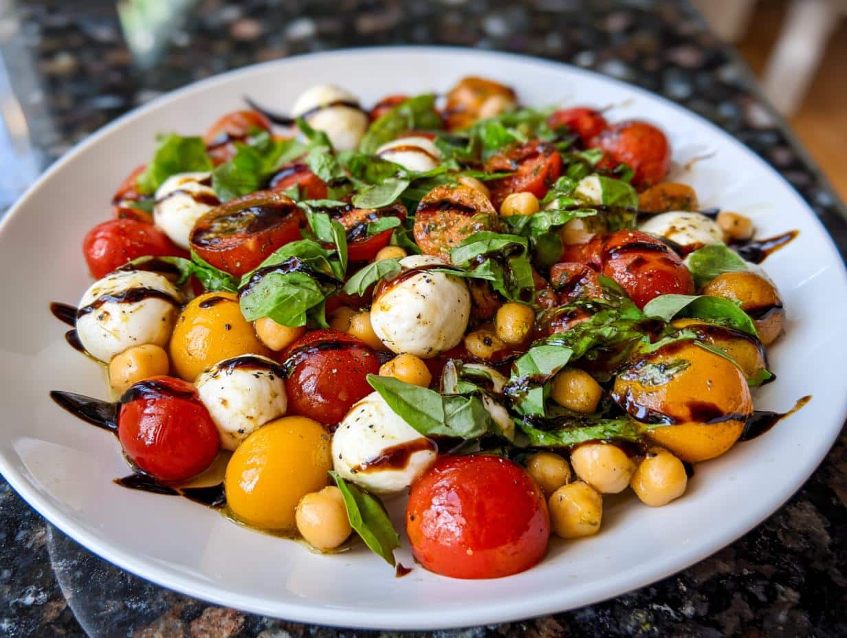 Chickpea Caprese Salad - detail 3