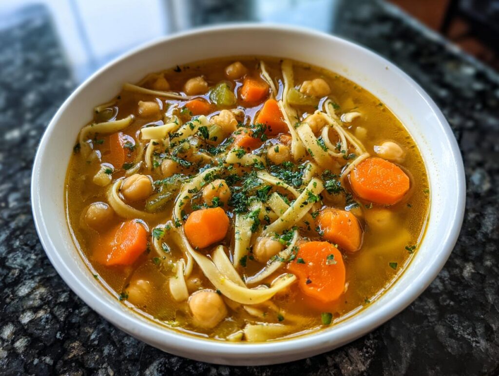 Chickpea Noodle Soup