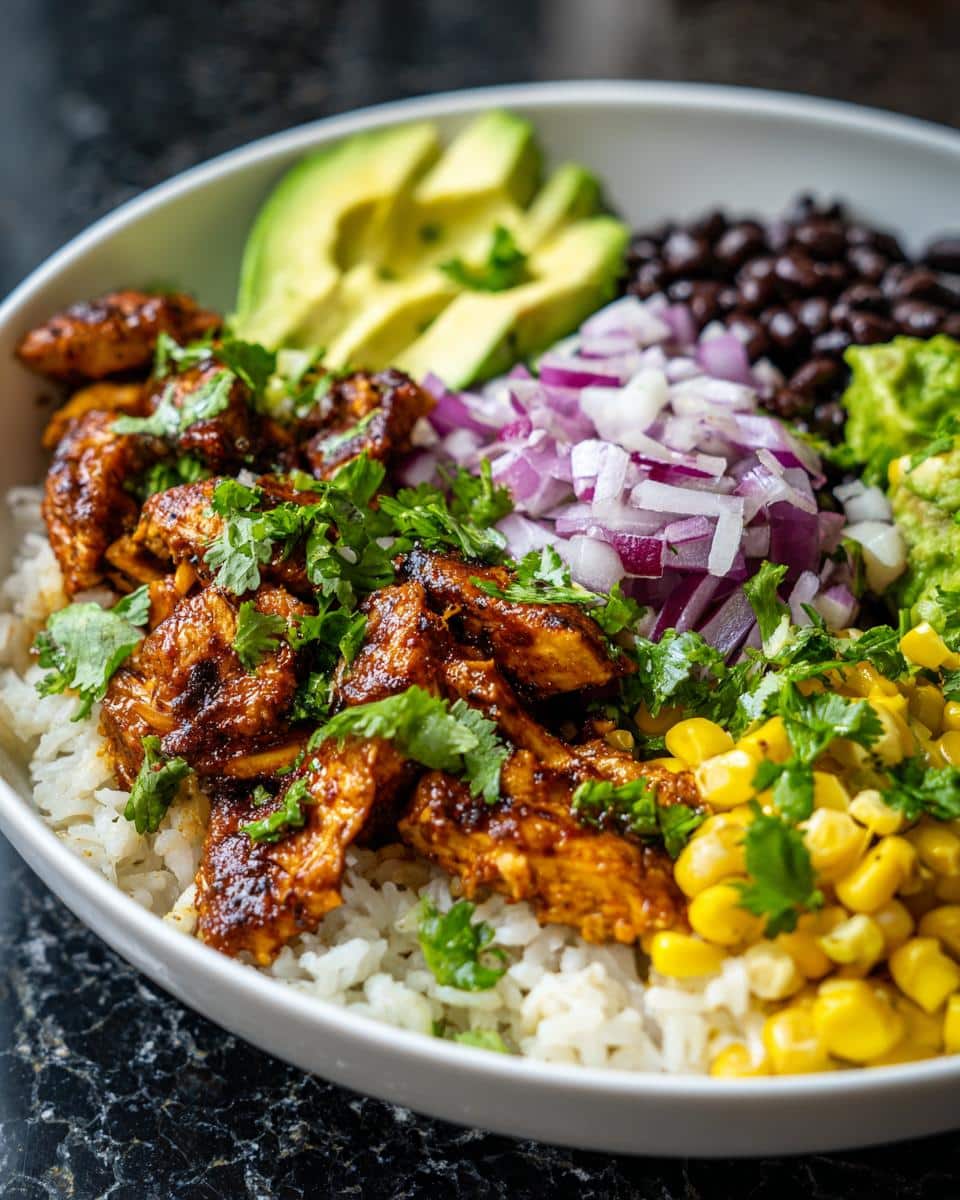 Chili Lime Chicken Burrito Bowls - detail 2