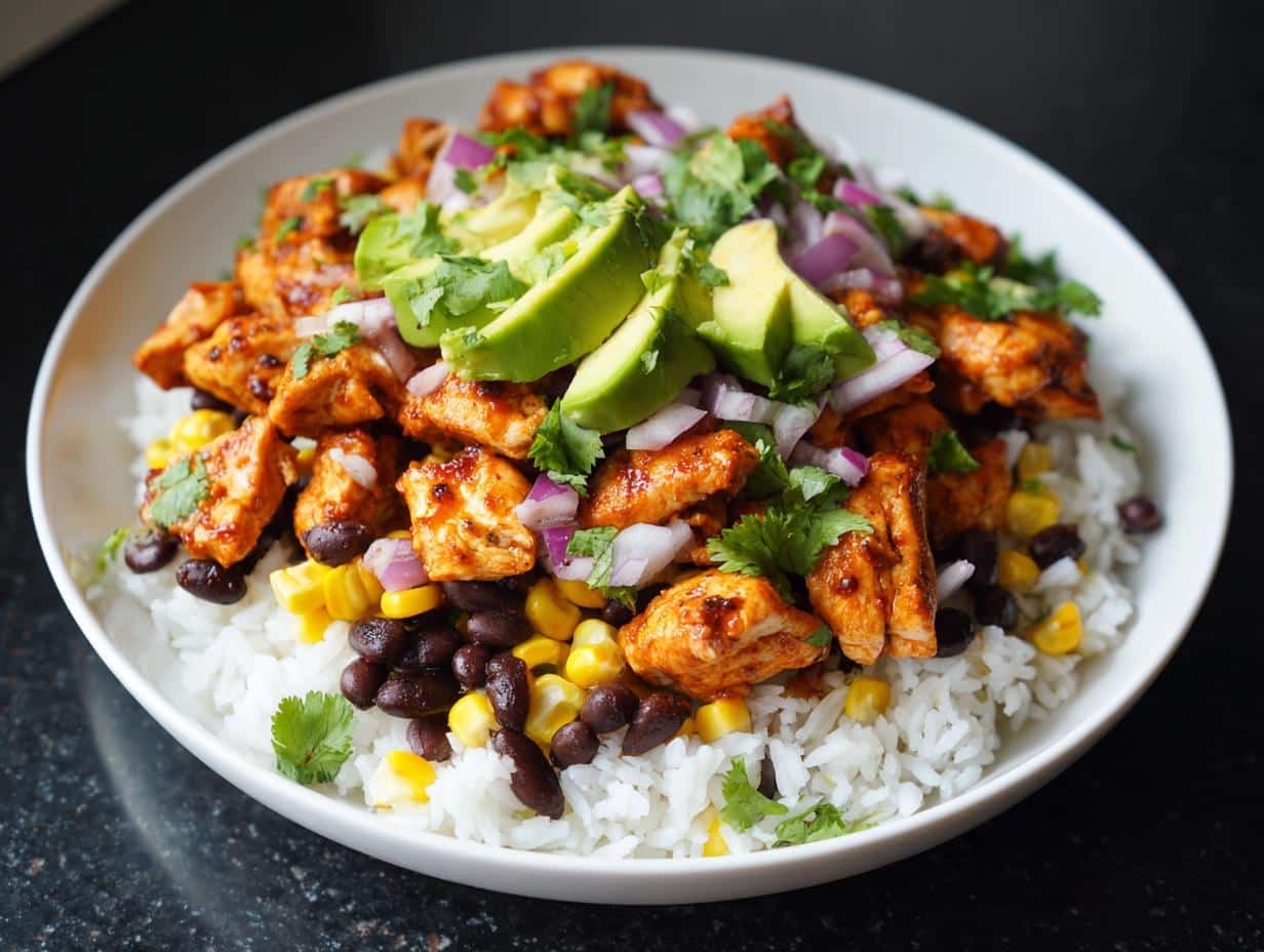 Chili Lime Chicken Burrito Bowls - detail 3