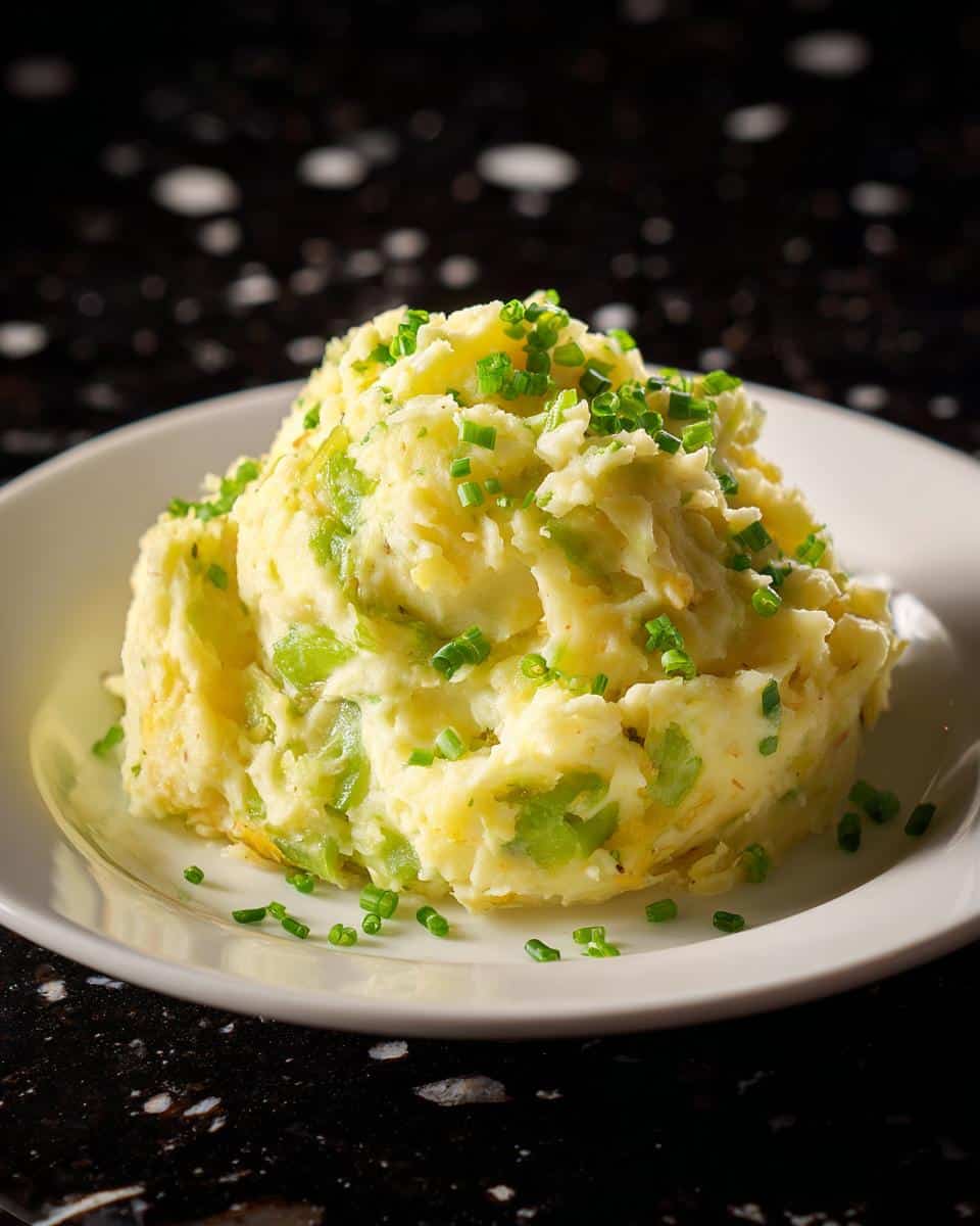 Colcannon (Mashed Cabbage & Potatoes) - detail 2