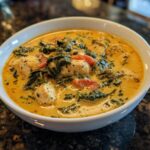 Creamy Garlic Spinach Chicken Chowder