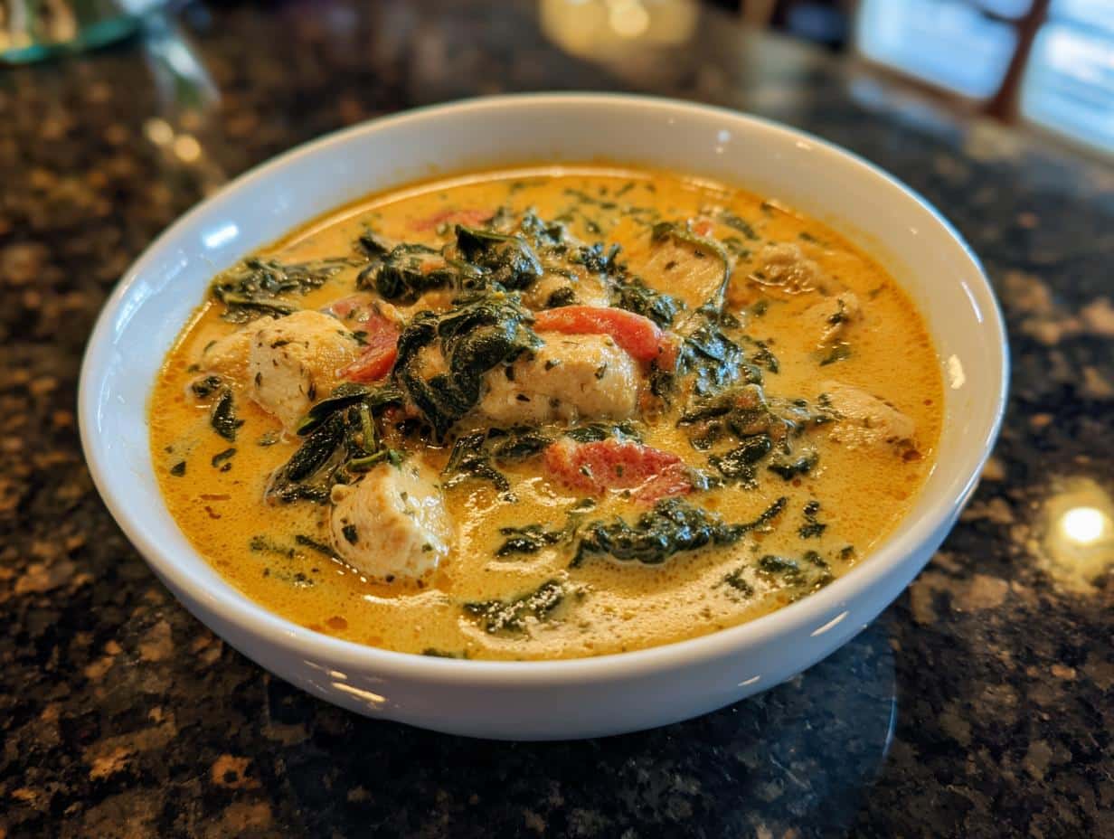 Creamy Garlic Spinach Chicken Chowder: 30-Minute Comfort Magic 6 Creamy Garlic Spinach Chicken Chowder