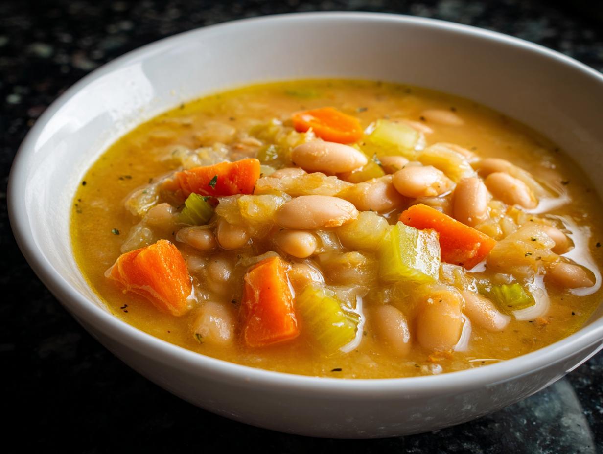 Greek White Bean Soup (Fasolada) - detail 2