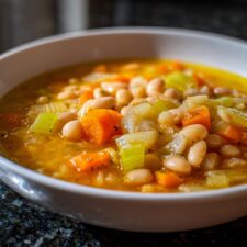 Creamy Greek White Bean Soup (Fasolada) in Just 60 Minutes