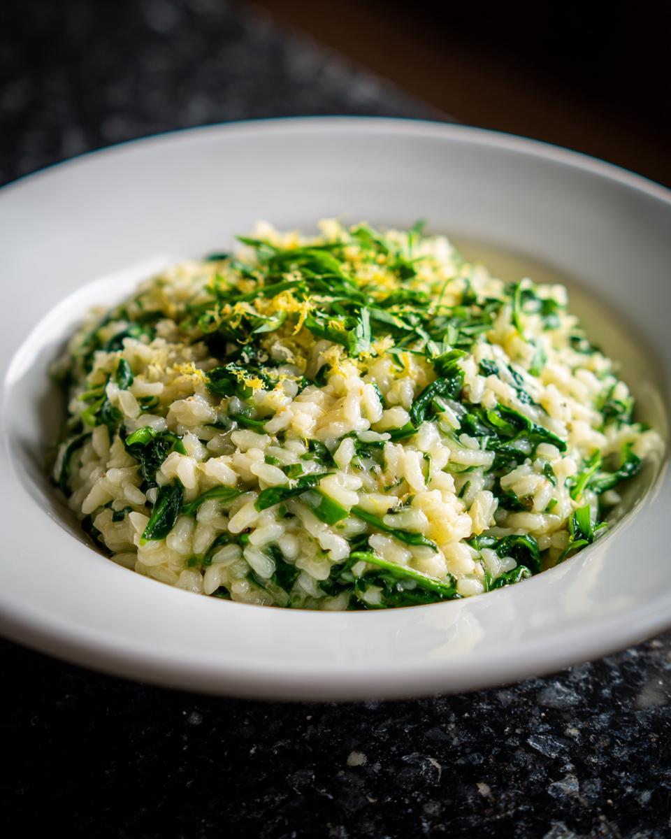 30-Minute Green Spinach & Lemon Risotto, Lush & Irresistible 9 Green Spinach & Lemon Risotto - detail 3