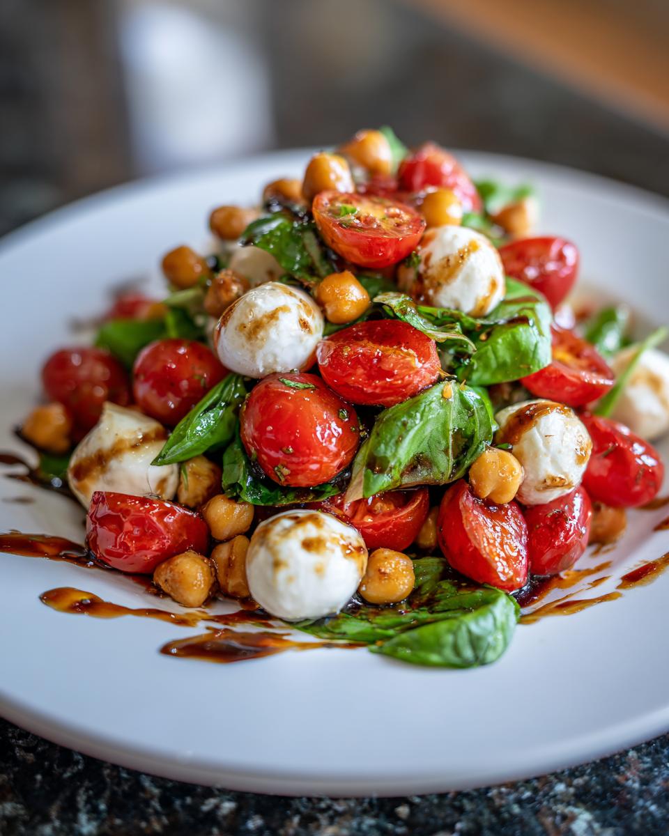 Hungry? Try This High-Protein Caprese Chickpea Salad—Done in 10! 7 High-Protein Caprese Chickpea Salad - detail 1