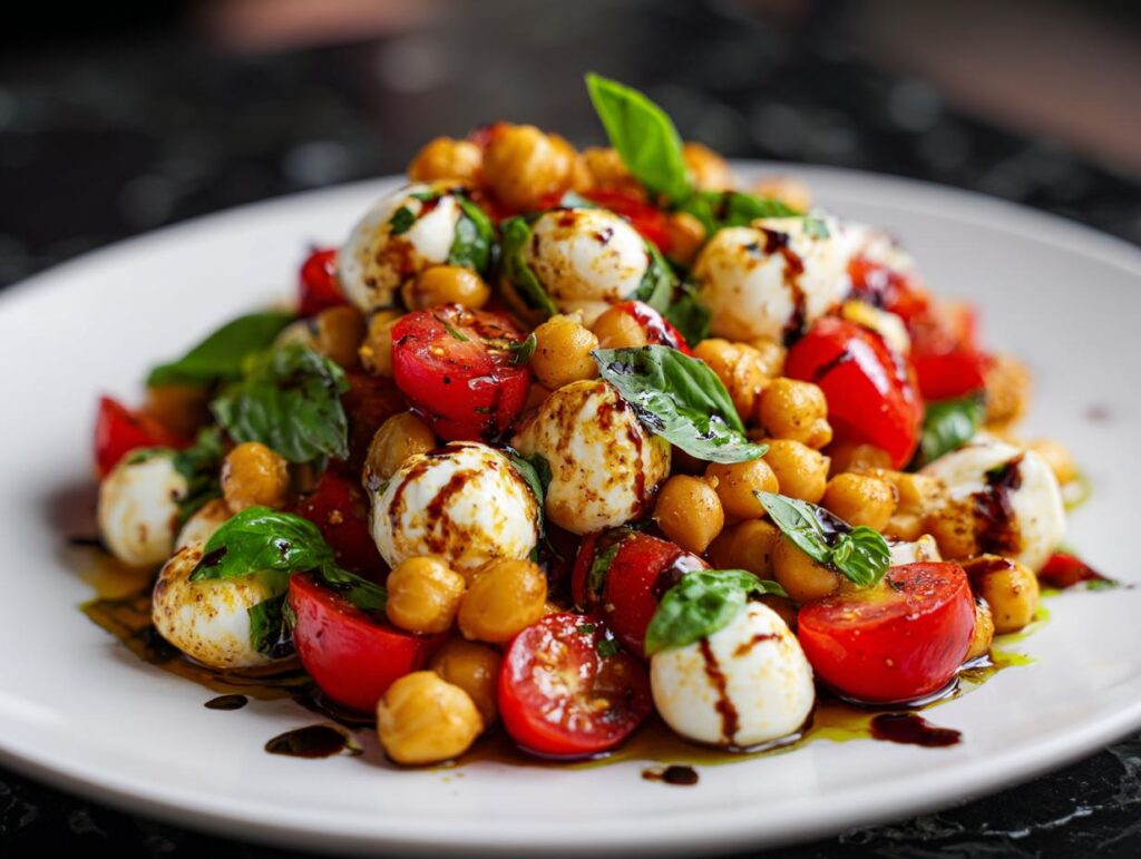 High-Protein Caprese Chickpea Salad