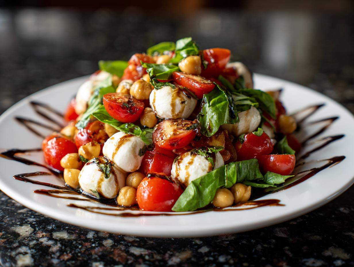 Hungry? Try This High-Protein Caprese Chickpea Salad—Done in 10! 11 High-Protein Caprese Chickpea Salad - detail 4