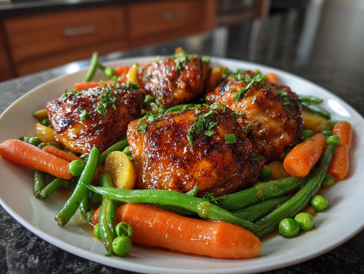 5-Star Honey & Mustard Chicken Thighs with Spring Veg 9 Honey & Mustard Chicken Thighs with Spring Veg - detail 3