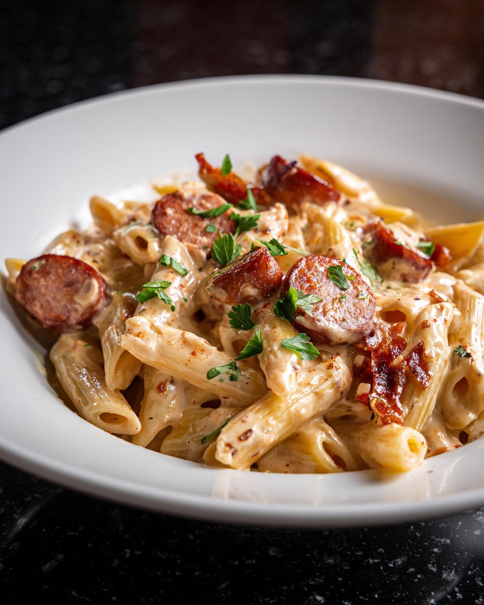 Kielbasa Pasta with Dijon Cream Sauce - detail 1