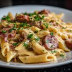 Kielbasa Pasta with Dijon Cream Sauce