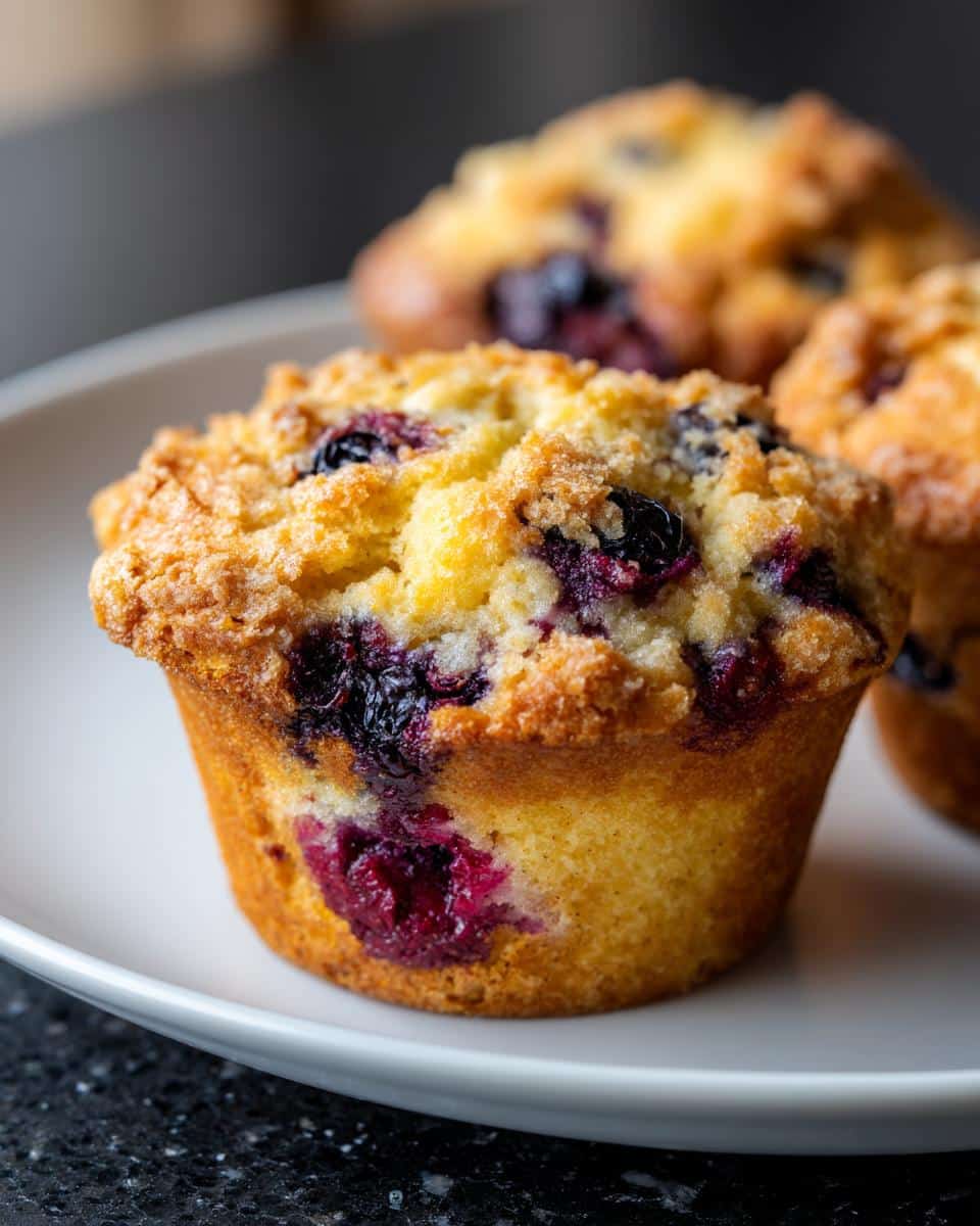 Lemon Blackberry Cornbread Muffins - detail 1