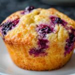 Lemon Blackberry Cornbread Muffins