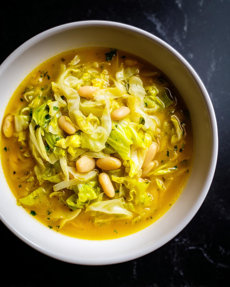 Lemon-Turmeric Cabbage & White Bean Soup - detail 1