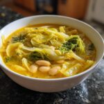 Lemon-Turmeric Cabbage & White Bean Soup
