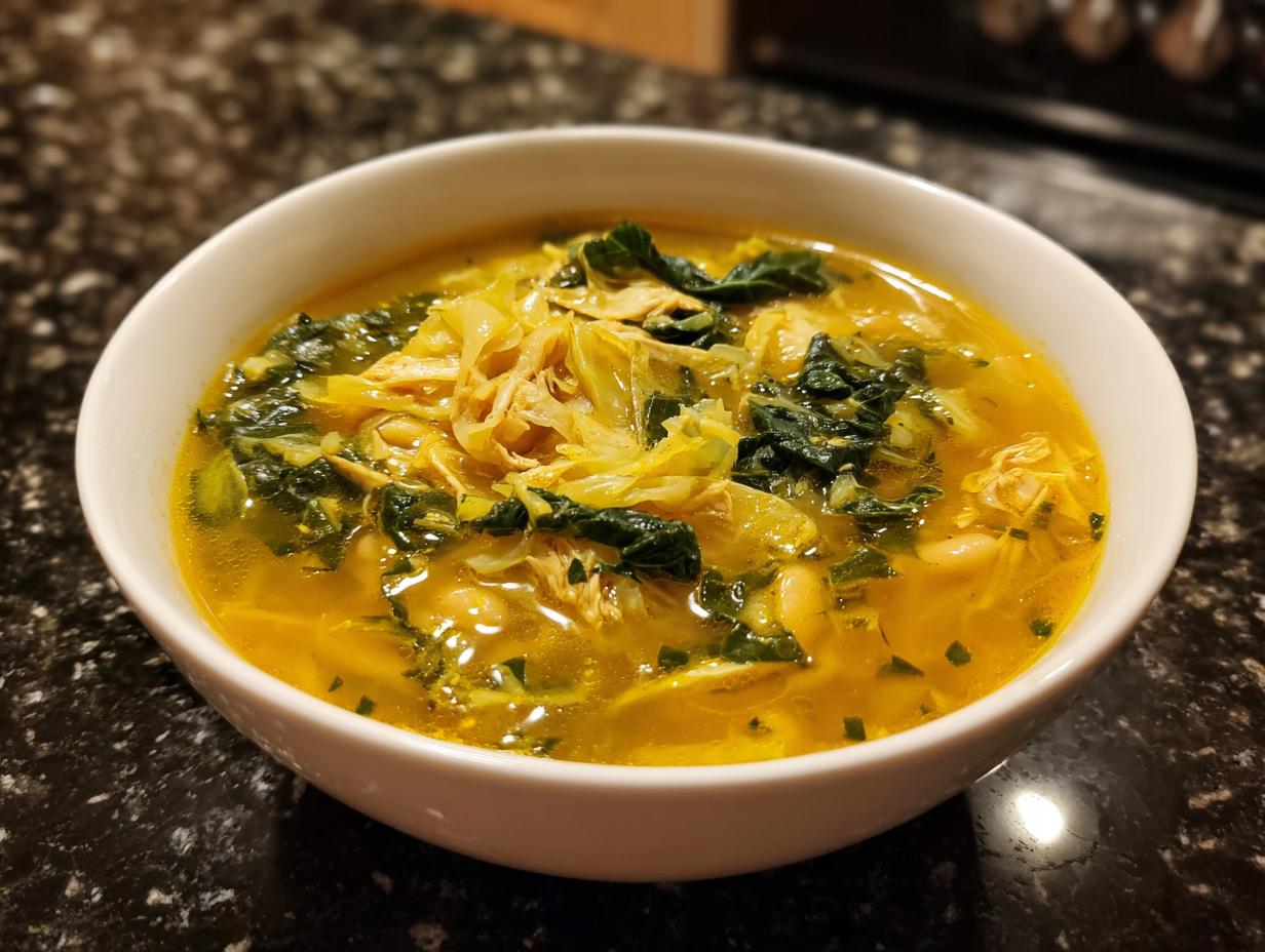 Lemon-Turmeric Cabbage & White Bean Soup - detail 2