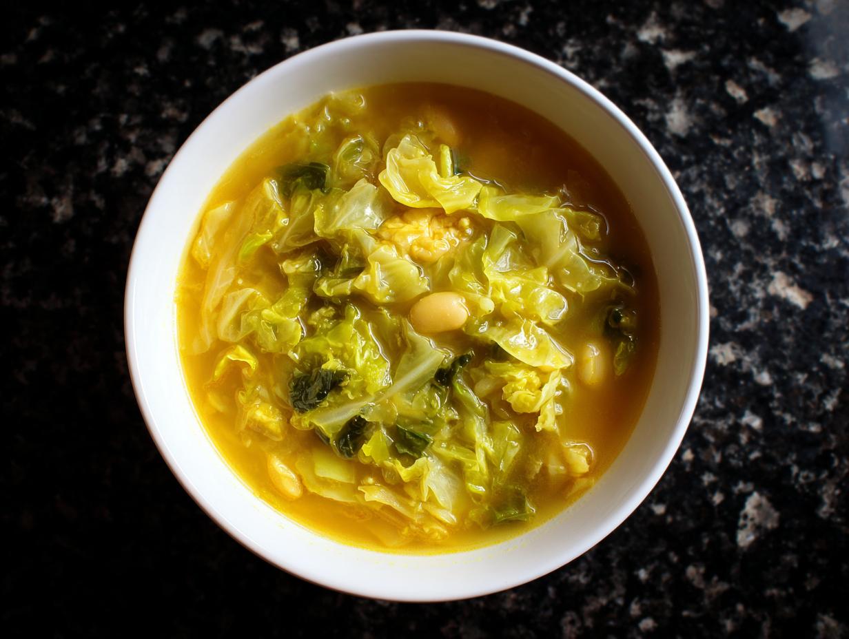 Lemon-Turmeric Cabbage & White Bean Soup - detail 4