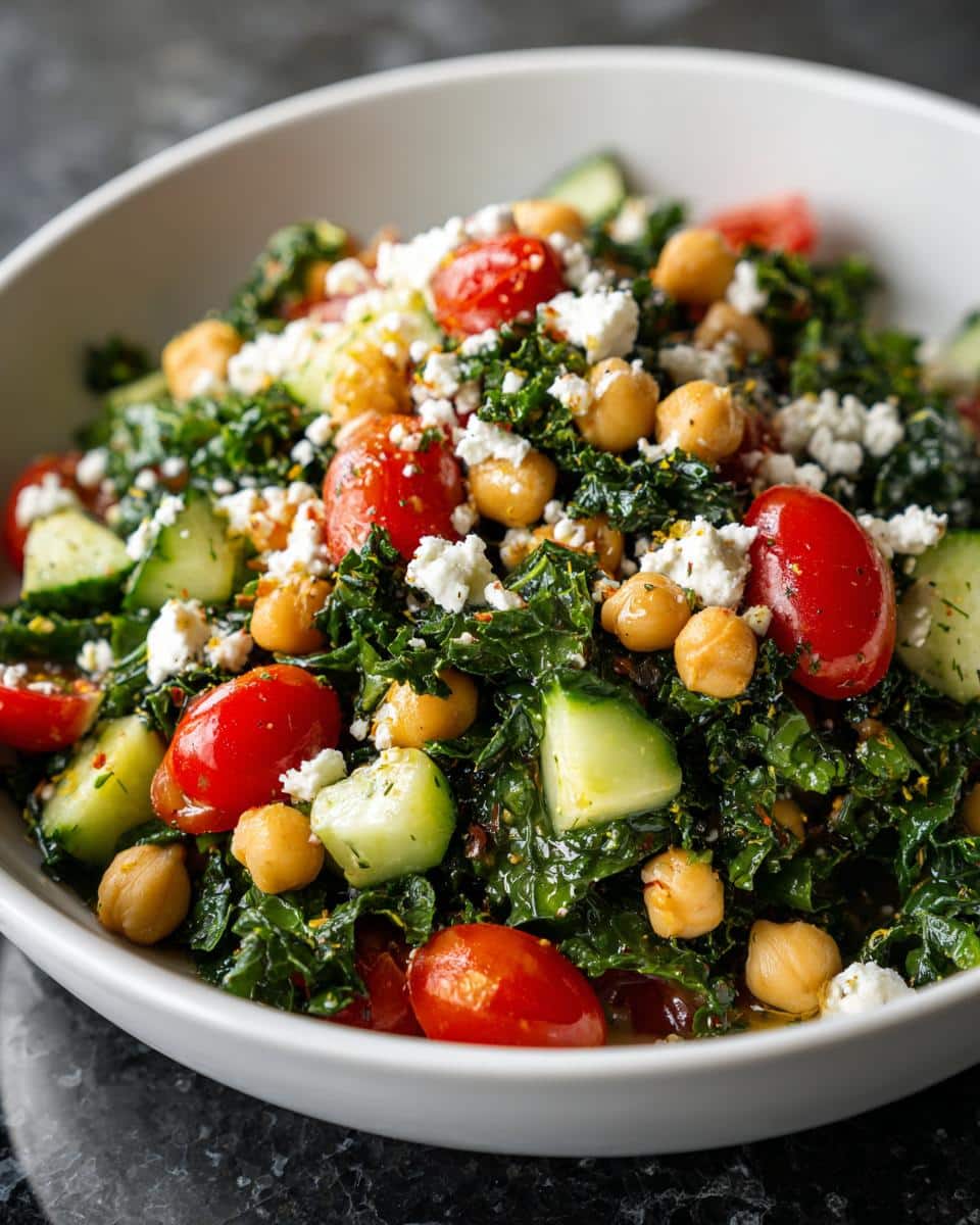 Mediterranean Kale Chickpea Bowl - detail 2