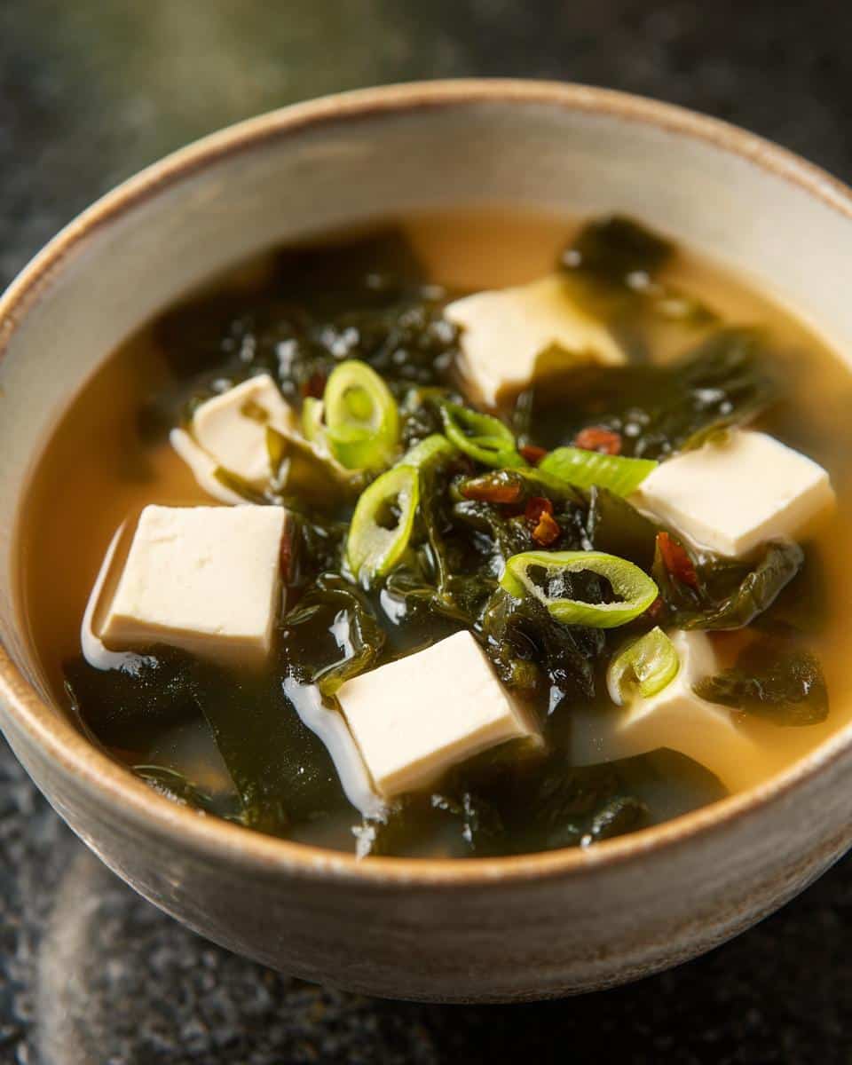 Miso Soup with Tofu and Seaweed - detail 1