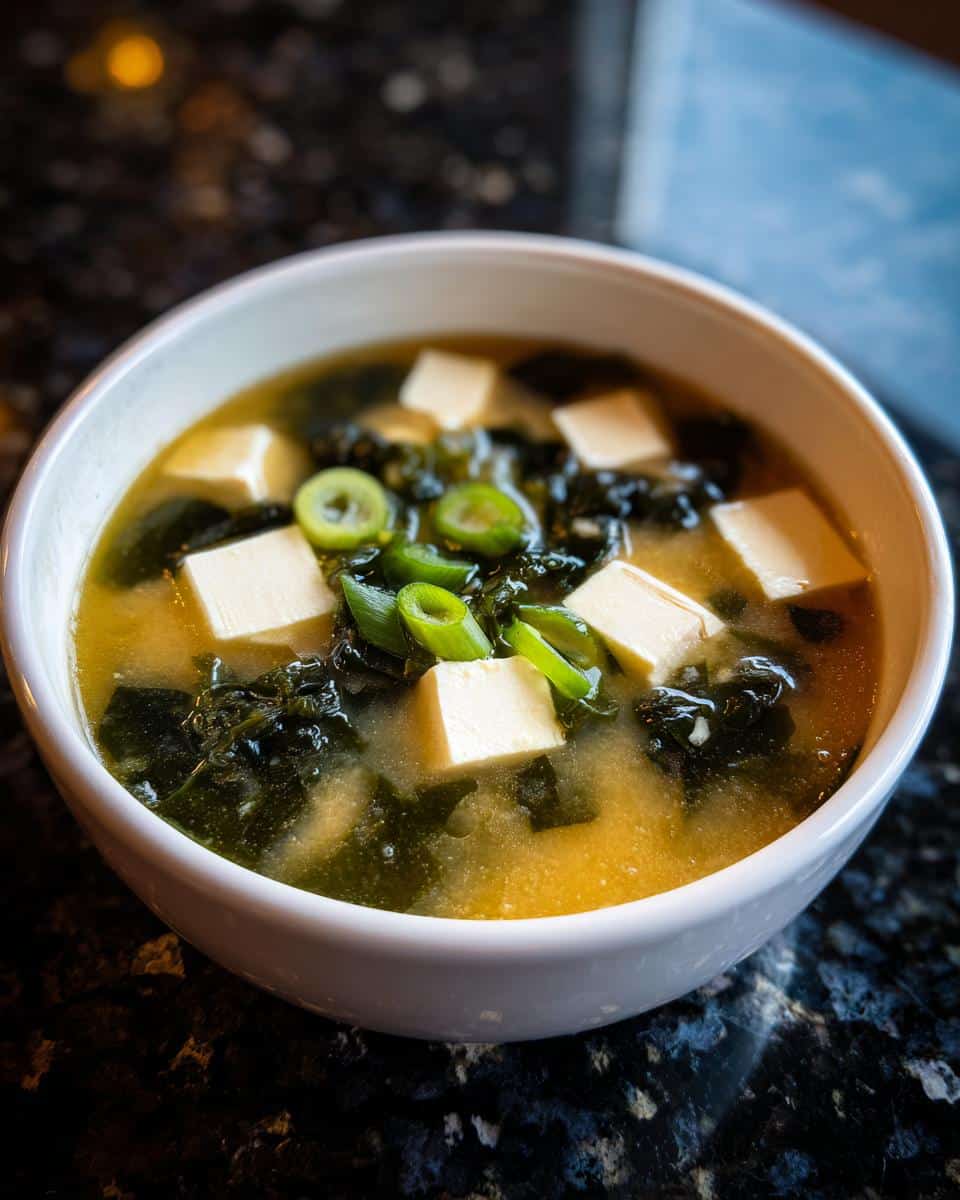 Miso Soup with Tofu and Seaweed - detail 2