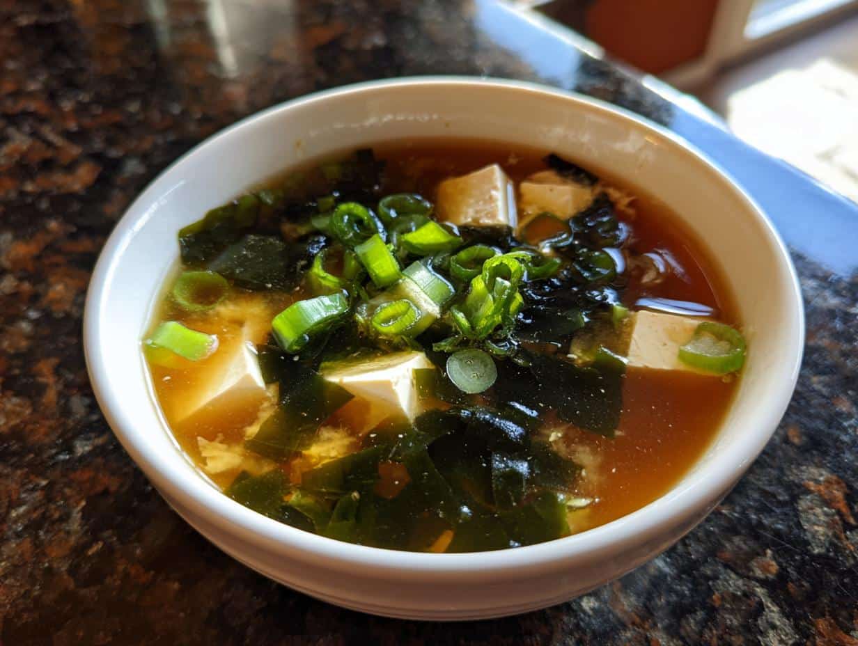 Miso Soup with Tofu and Seaweed - detail 3