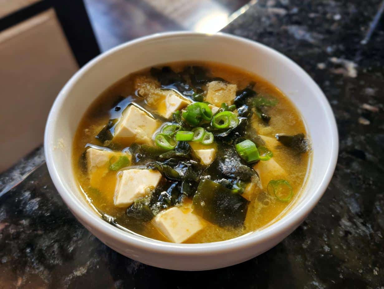 Miso Soup with Tofu and Seaweed - detail 4