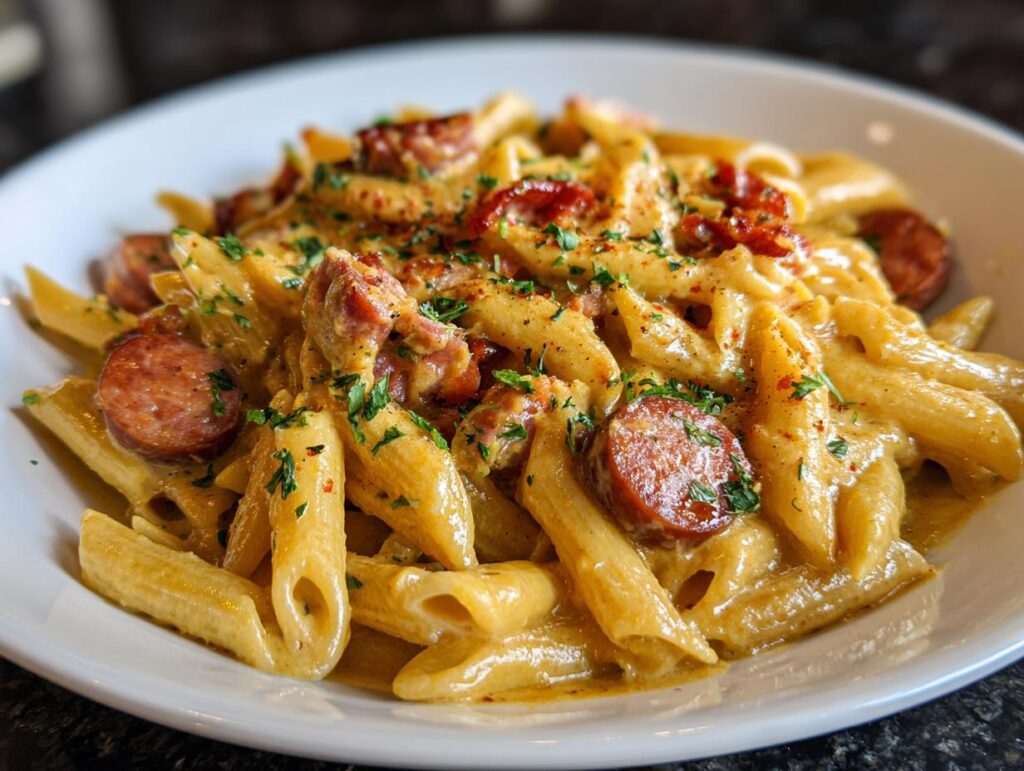 Mustardy Kielbasa Pasta