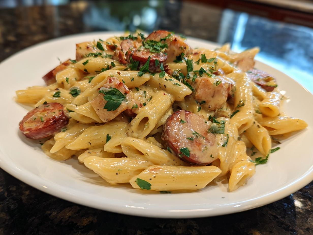 Mustardy Kielbasa Pasta - detail 3