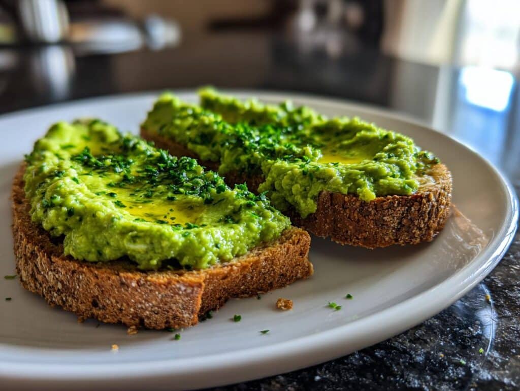 Pea and Mint Pesto Toast