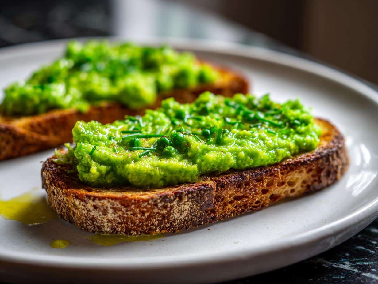 Pea and Mint Pesto Toast - detail 3