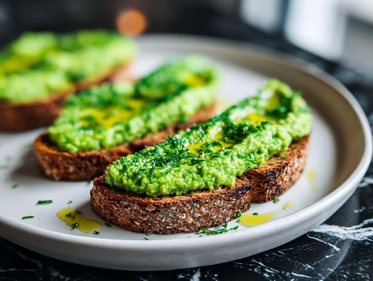 Pea and Mint Pesto Toast - detail 4