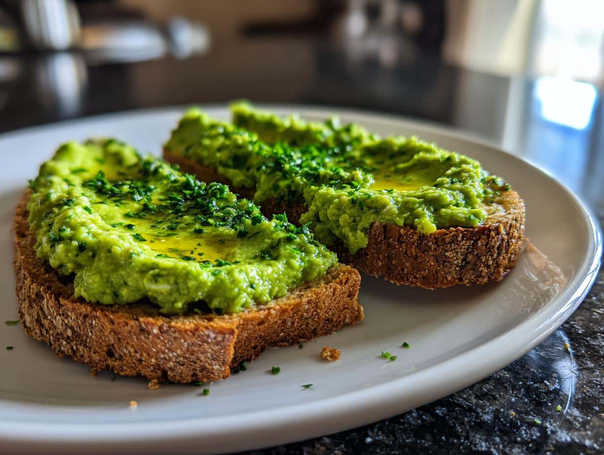 Pea and Mint Pesto Toast