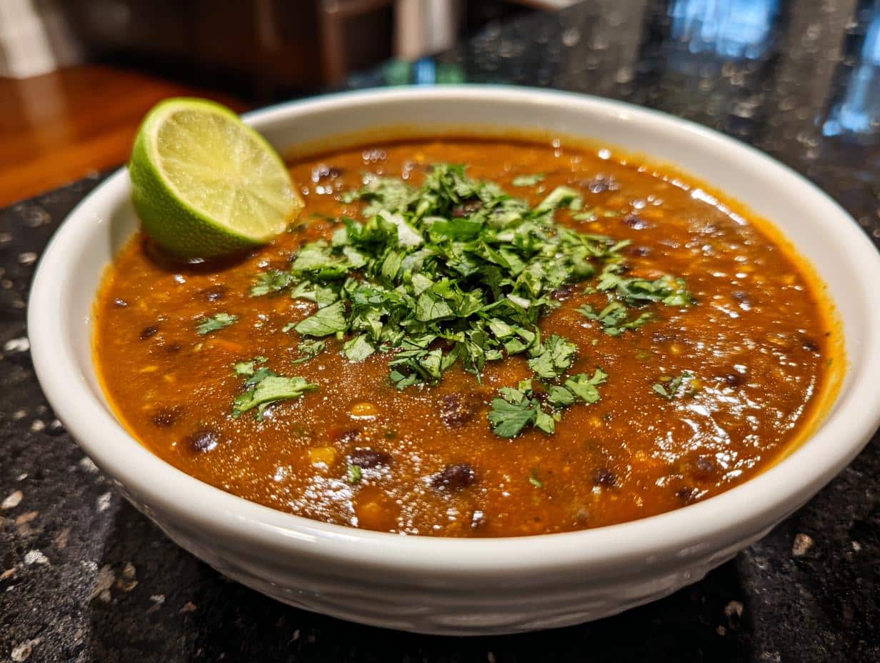 Quick Black Bean Soup - detail 3