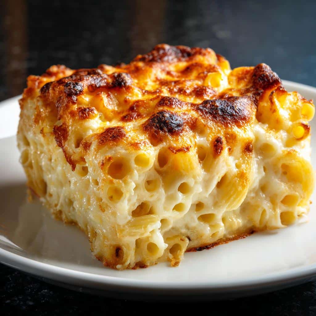 Southern baked mac and cheese - detail 1