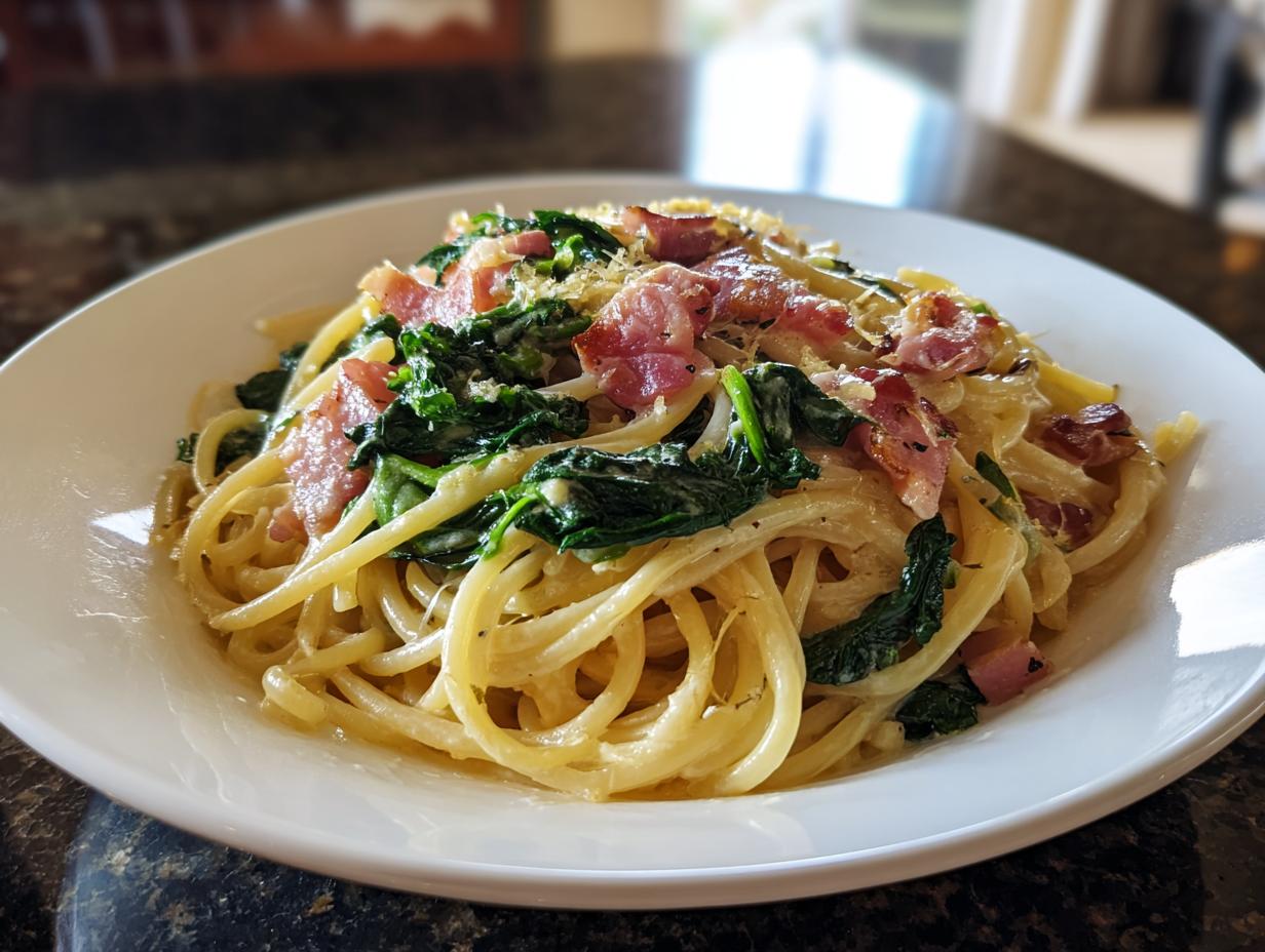 Creamy Spring Greens Carbonara Recipe – Just 25 Minutes! 10 Spring Greens Carbonara - detail 3