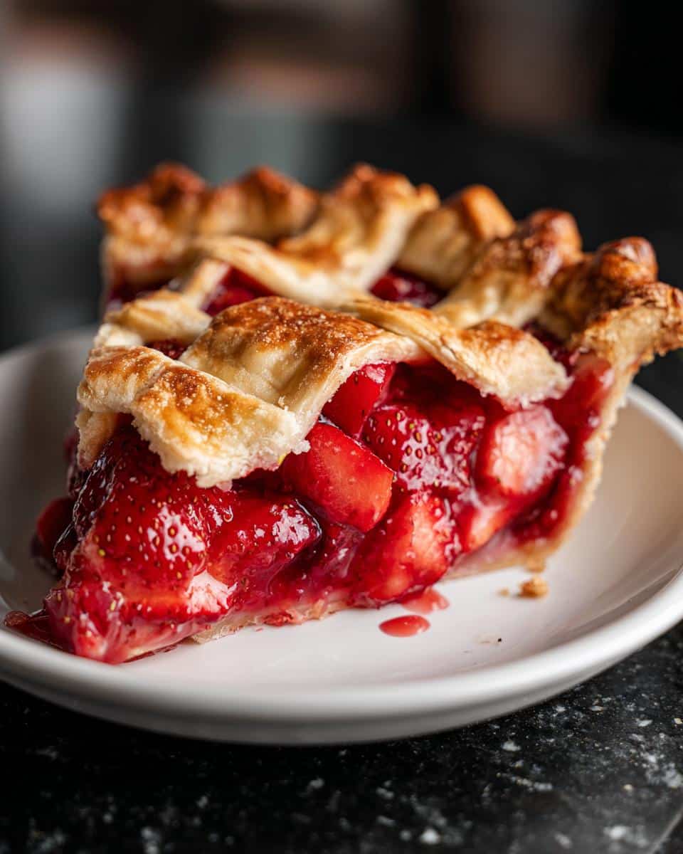 Strawberry Rhubarb Pie - detail 2