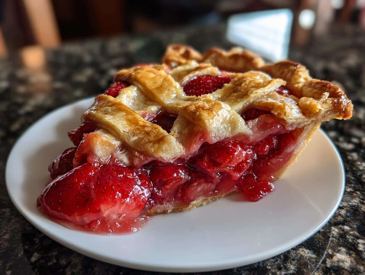 Strawberry Rhubarb Pie - detail 4