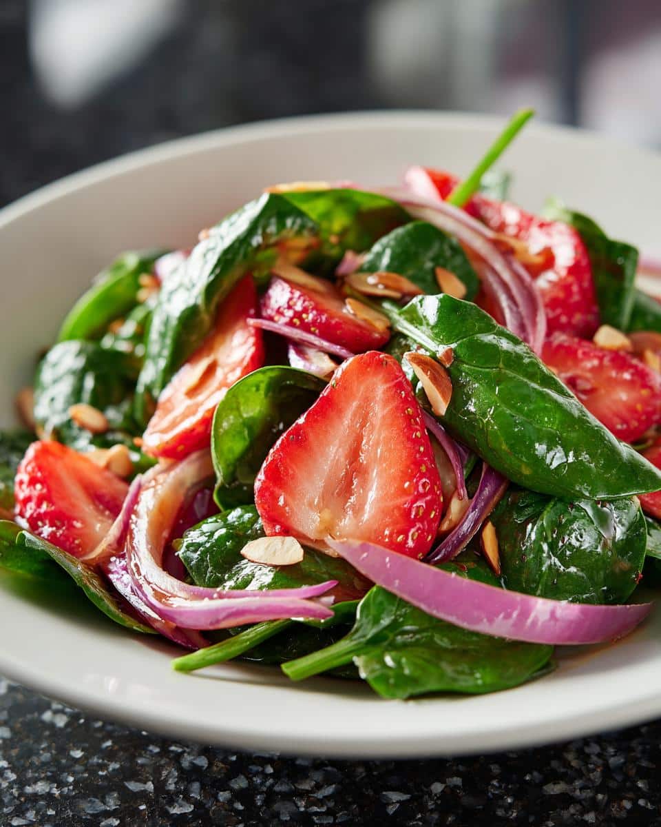 Strawberry Spinach Salad with Balsamic Vinaigrette - detail 1