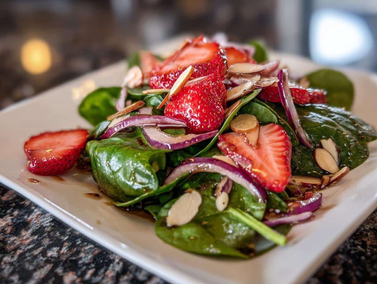 Strawberry Spinach Salad with Balsamic Vinaigrette - detail 3