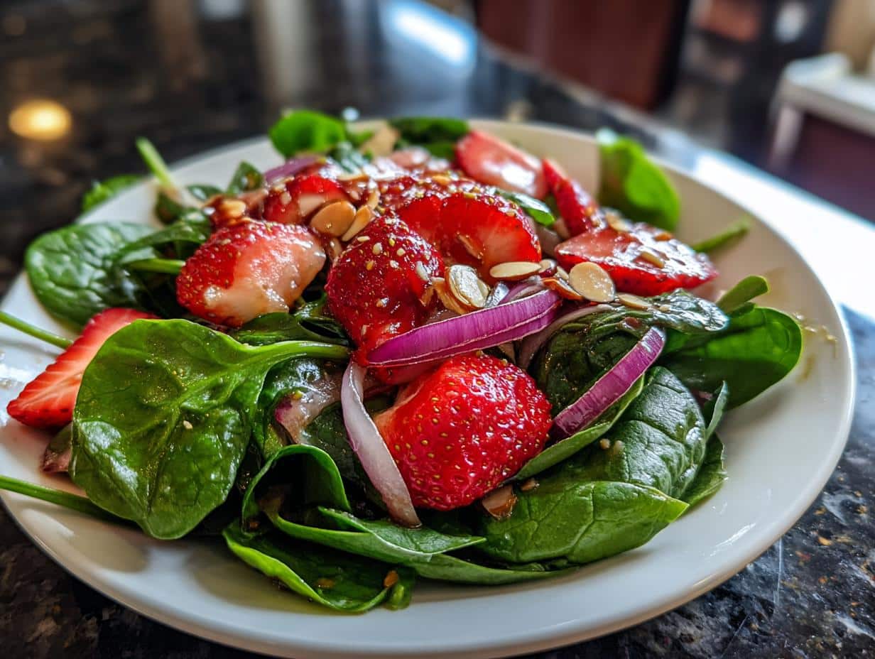 Strawberry Spinach Salad with Balsamic Vinaigrette