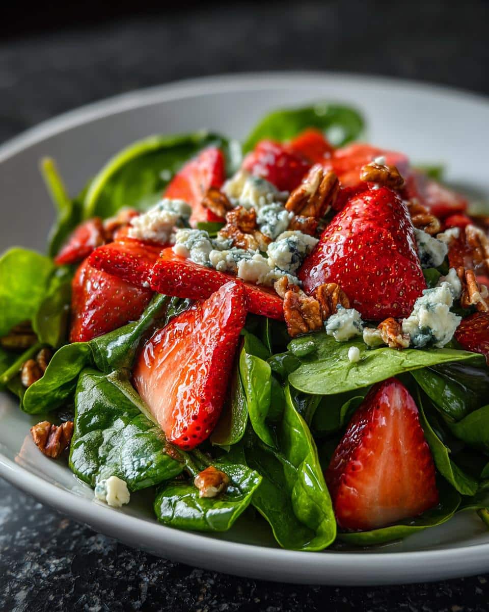 Strawberry Spinach Salad with Blue Cheese - detail 1