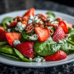 Strawberry Spinach Salad with Blue Cheese