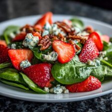 Irresistible Strawberry Spinach Salad with Blue Cheese in 15 Minutes
