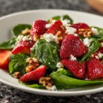 Strawberry Spinach Salad with Goat Cheese