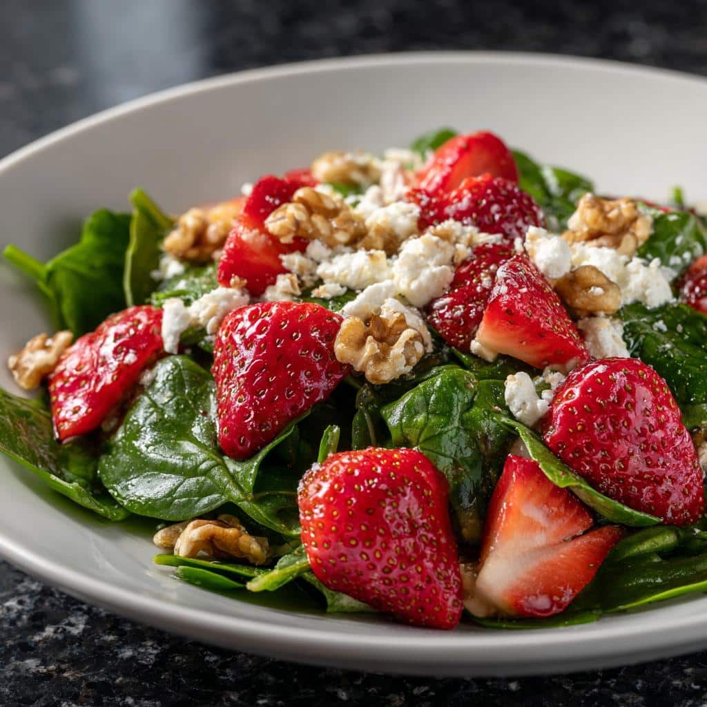 Strawberry Spinach Salad with Goat Cheese - detail 2