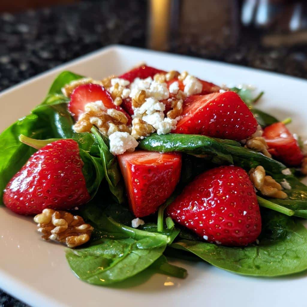 Strawberry Spinach Salad with Goat Cheese - detail 3