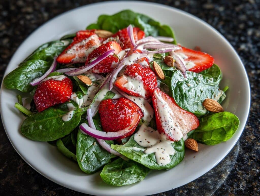 Strawberry Spinach Salad with Poppy Seed Dressing